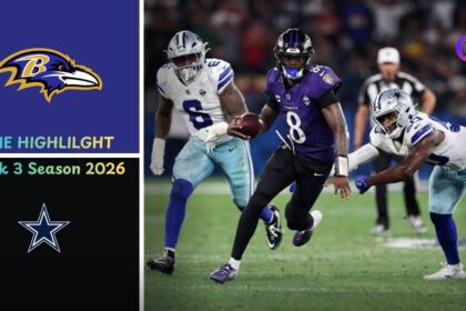 Baltimore Ravens vs Dallas Cowboys Match Player Stats