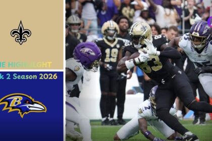 New Orleans Saints vs Baltimore Ravens Match Player Stats