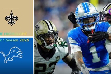 New Orleans Saints vs Detroit Lions Match Player Stats