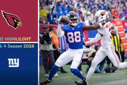Arizona Cardinals vs New York Giants Match Player Stats