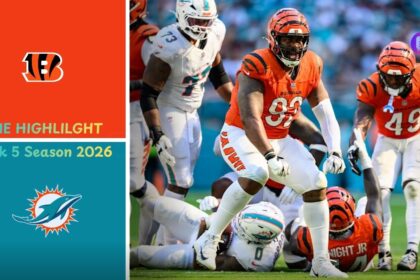 Cincinnati Bengals vs Miami Dolphins Match Player Stats