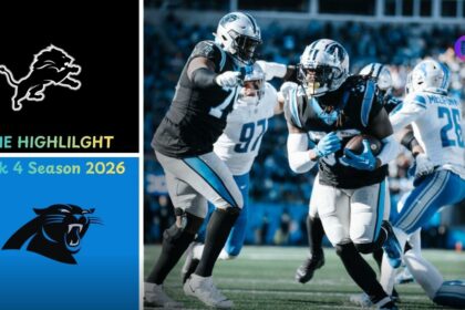 Detroit Lions vs Carolina Panthers Match Player Stats