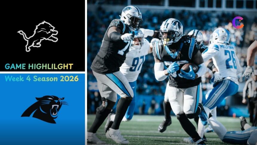 Detroit Lions vs Carolina Panthers Match Player Stats