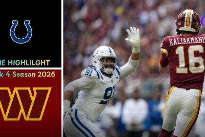 Indianapolis Colts vs Washington Commanders Match Player Stats